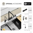 thumbnail image 2 of Stylish 14" Ht Single Handle Matte Black Pull Down Folding Kitchen Faucet K-151N, 2 of 11