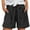 Black-02, variant on REALiKUN Women Summer Casual Shorts Bowknot Tie Waist Beach Vacation Shorts with Pockets