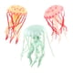 thumbnail image 2 of Modelo de medusas de Modelo de marinas Colección de cognición Modelo biológico marino Ciencia Figuras blandas Juguetes Cumpleaños 3 piezas Sunnimix Medusa simulada, 2 of 8
