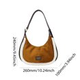 thumbnail image 3 of Bolso de hombro con forma de media luna para mujer, bolso informal con cierre de cremallera, bolso de viaje para mujer, 3 of 8
