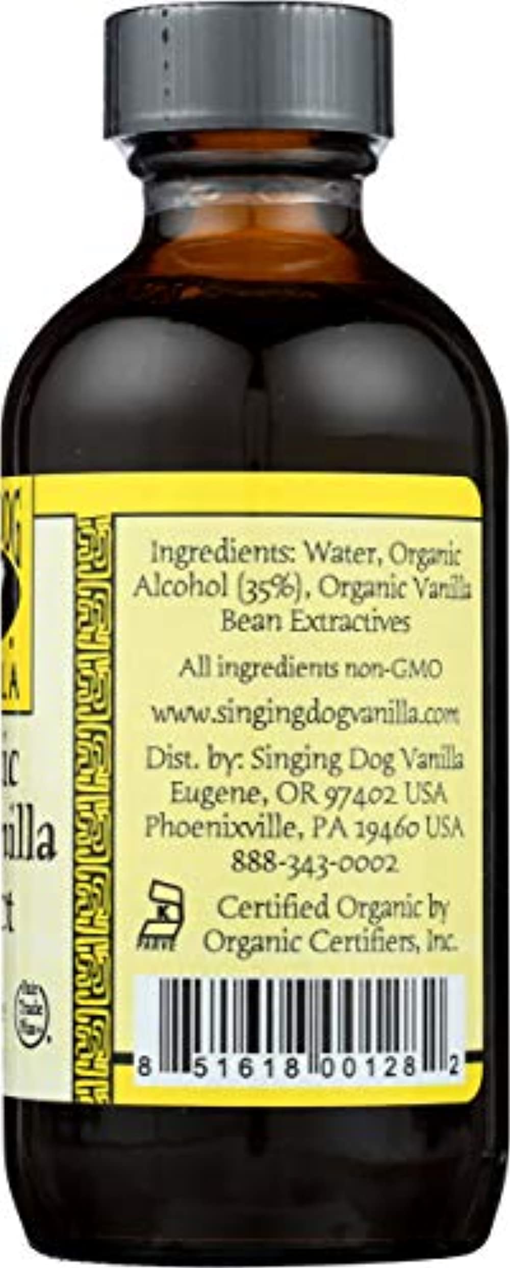 Singing Dog Vanilla Extract, Pure, Organic-4 floz