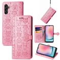 thumbnail image 1 of Funda Cartera FOXDOCK para Samsung Galaxy A24 4G , Flip PU con Relieve de Gatos y Perros, Tarjetero y Soporte, 1 of 6