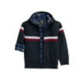 thumbnail image 3 of X RAY Boys (6-12) Full Zip Fleece Flannel Lining Sweater with Hood, Kids Knit Sweater for Spring, Fall and Winter | Navy/White,, 3 of 5