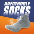 thumbnail image 6 of PULIOU Women Ankle Running Socks, 6-Pairs, Low Cut Cushioned Socks with Arch Support, Moisture Wicking, Size L (9.5-12.5), Grey, 6 of 7
