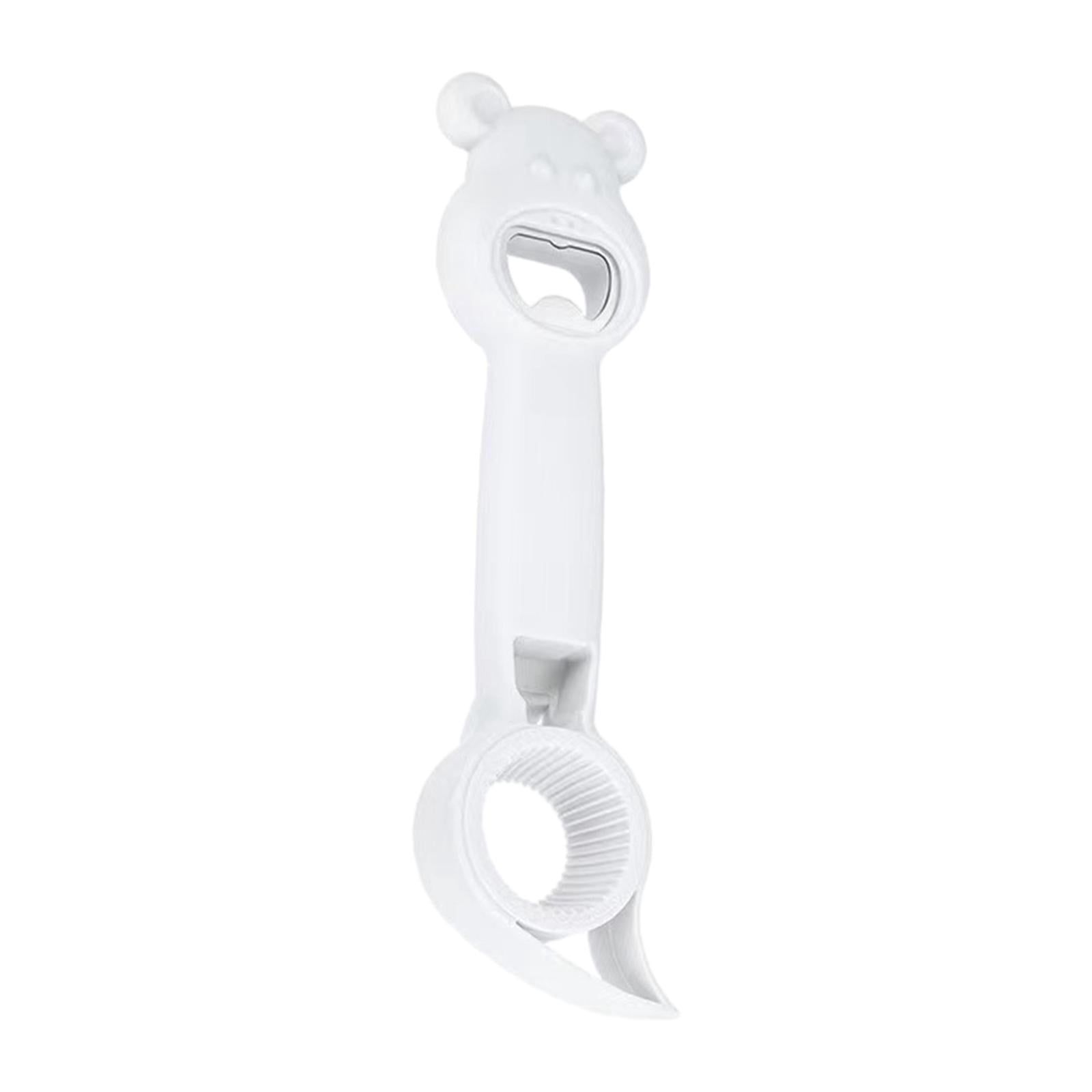 Tongina 2xMultifunctional Bottle Opener Can Opener Comfortable Grip, Save Labors, Protect Nail, Lids Remover, Jar Opener for Restaurants, Camping, Household , white, 4 Pcs