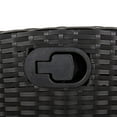 thumbnail image 5 of vidaXL 5 Piece Garden Dining Set with Cushions Black Poly Rattan, 5 of 5