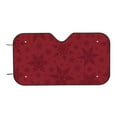 thumbnail image 6 of Lsque Christmas Red Snowflakes Car Windshield Sun Shade | Accordion Folding Style Auto Shade for Car Truck SUV Van | Blocks UV Rays Sun Visor Protector | Medium, 6 of 7