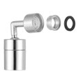 thumbnail image 1 of Grifo a prueba de salpicaduras Válvula de anillo tórico de metal Grifo de agua giratorio de 720 grados Grifo universal ajustable con adaptador Kearding HA002169-00, 1 of 6