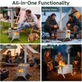 thumbnail image 5 of Hot Tent Stove, Portable Wood Burning Stove with 7 Chimney Pipes, Ideal for Camping, Cooking & Winter Heating, 5 of 6