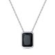 thumbnail image 1 of PROSTEEL Collares de cadena de plata esterlina, colgante de circonita cúbica de corte cuadrado para mujer, niña, joyería negra, regalo de San Valentín para madre, hija, mamá, esposa, 1 of 8