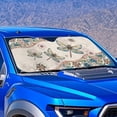 thumbnail image 4 of Xixirimido Car Windshield Sun Shade Universal Fit for SUV Truck Sedan Auto Front Window Sunshade Sun Visor Block UV Rays Keep Cool Car Accessories, Dragonfly Boho Floral, 4 of 8