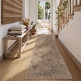 thumbnail image 2 of SUNDEREY 2'6"x8' Floral Easy Jute Kitchen Rug,Runner Rugs 2.6x8ft Hallway Easy Jute Rug,Non Slip Washable Rug,Soft Non-Slip Khaki Indoor Carpet for Entryway Laundry Bedroom,Vine&Fleur, 2 of 9