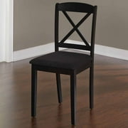 TMS Mason 5-Piece Cross Back Indoor Dining Set, Includes Table and Chairs, Black