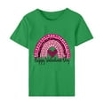 thumbnail image 5 of Fesfesfes T Women's Valentine's Day Love Printed Short Sleeved T-shirt Top Short Sleeved Round Neck Top/Shirt Graphic Tee Women S(US:4), 5 of 6