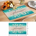 thumbnail image 6 of Summer Turquoise Beach Placemats Set of 4 Sand Coastal Waves Gradient Place Mats Indoor Wipeable Table Mats Washable Cloth Dining Table Placemats for Kitchen Holiday Party Home Decor 13x19 Inch, 6 of 9