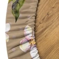 thumbnail image 5 of Ambesonne Cherry Blossom Fitted Round Tablecloth, Japanese Flowers Art, 36"- 40" Diameter, Forest Green Camel Rose, 5 of 5