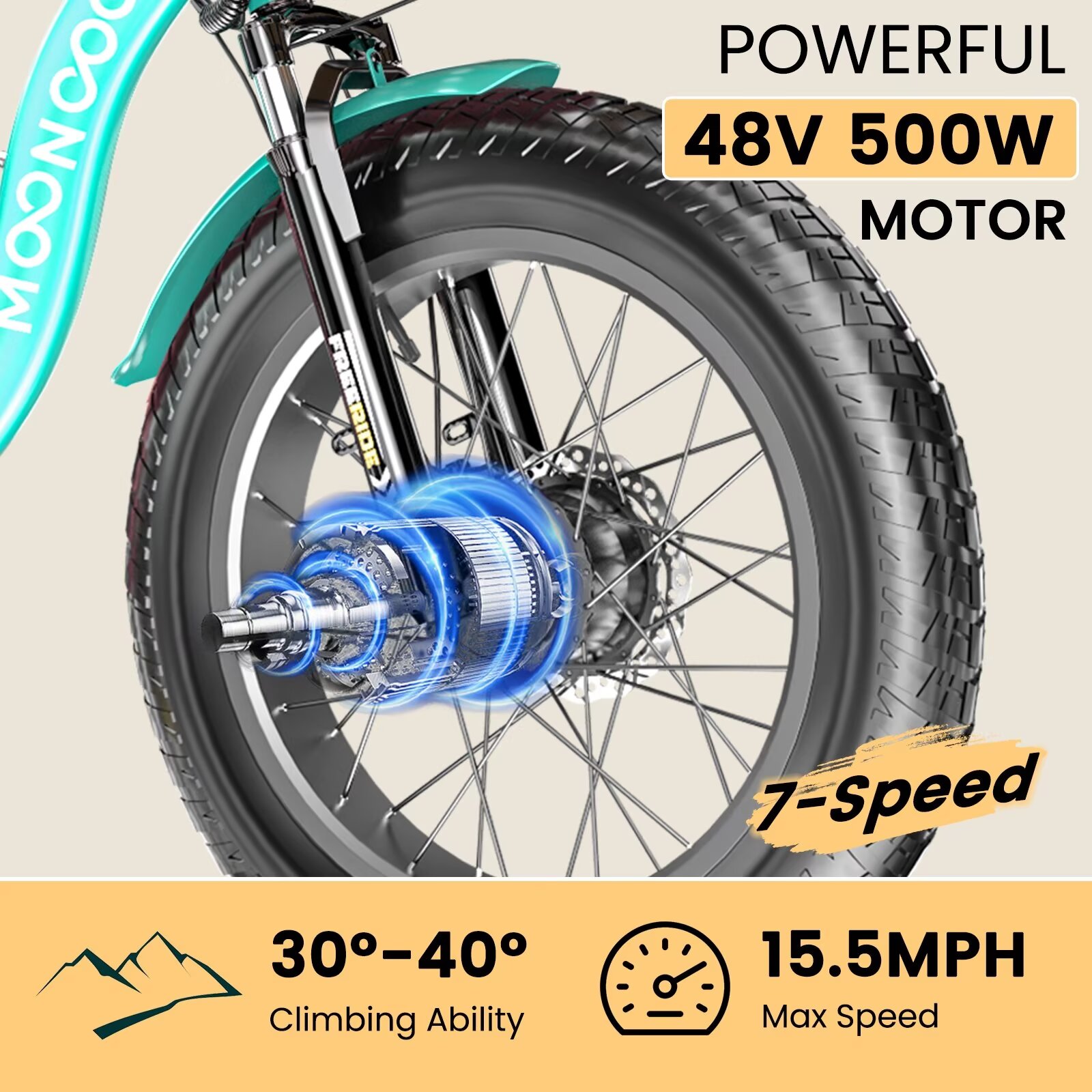Lilypelle Electric Tricycle for Adults, 45miles Long Range, 500W(Peak Power 750W) 48V 15AH Step-Thru Electric Trike, with 20"x4" Fat Tire & rearview mirror