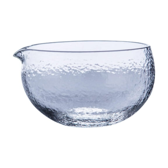 FashionCha Glass Matcha Bowl Bowl with Spout Ceremonial Mixing Chawan Matcha Cup for Party