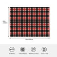 thumbnail image 5 of General Plaid Red/Grey Flannel Blanket 80x60in Black, 5 of 8