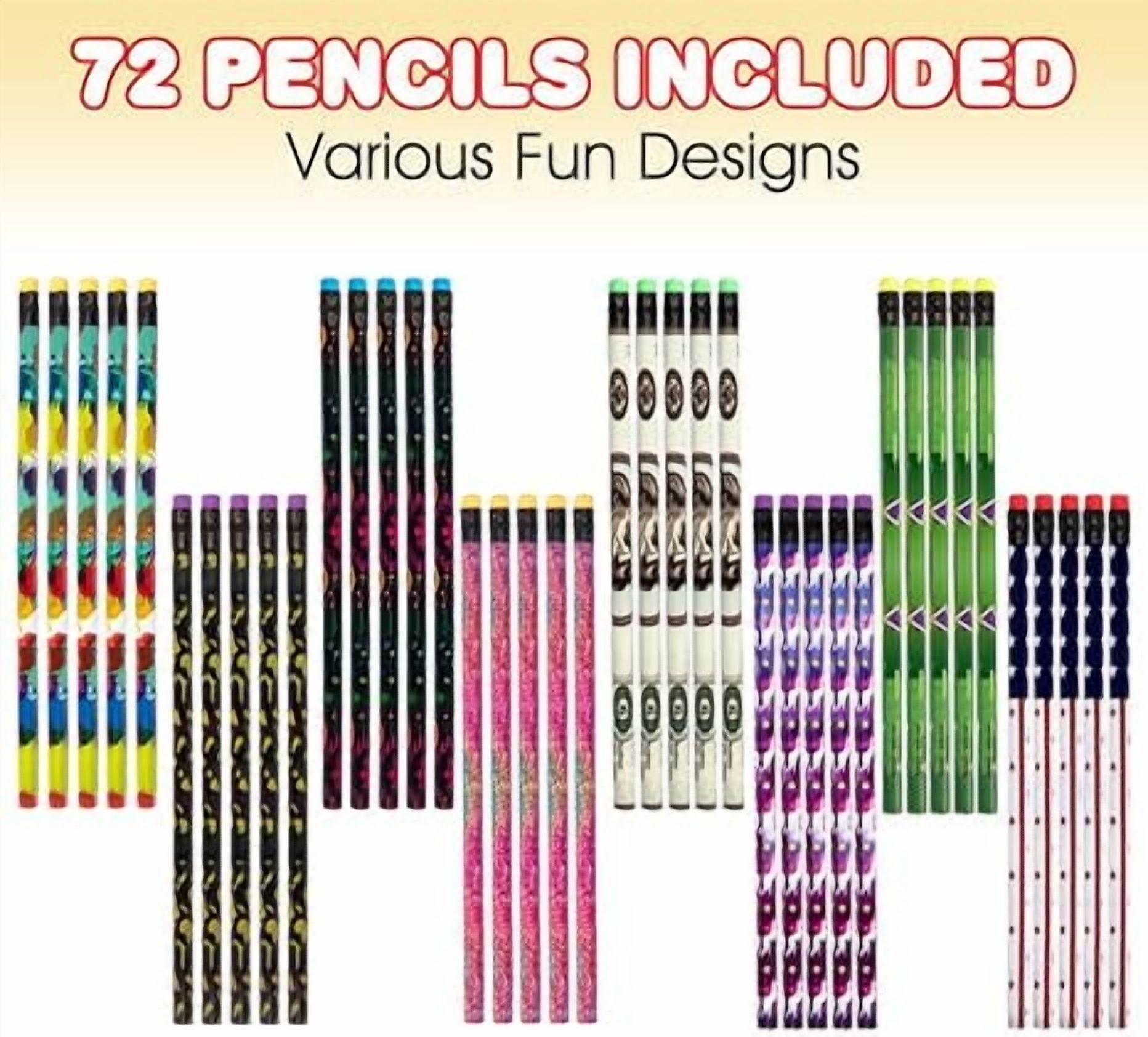 ArtCreativity Wooden #2 HB Pencils, Polka Dot Erasers, Non-Toxic