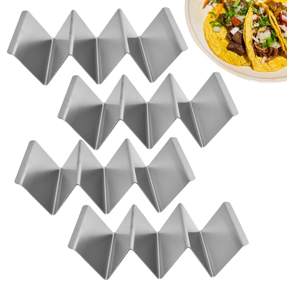 Taco Holders Set of 4 Stainless Steel Tortilla Holder Stand Taco