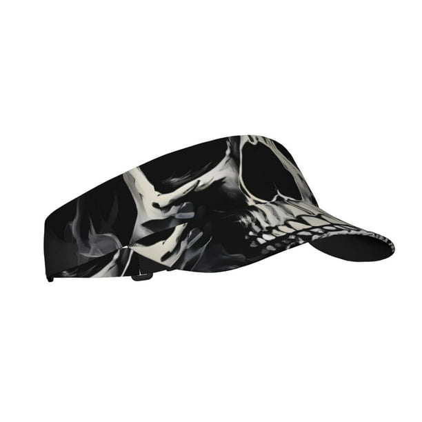 Fotbe Magician Hat Skull Visera Deportiva con Diseño, Gorra Abierta Ajustable de Algodón para Mujer y Hombre