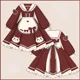 thumbnail image 1 of Coalfell-vestidos bordados rojos Vintage de Lolita, chal de felpa, capa engrosada, ropa de Año Nuevo, vestido de una pieza, Navidad, Invierno, 1 of 5