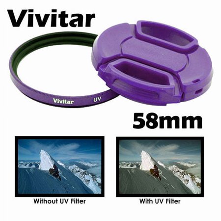 UPC: 0681066197219 | Vivitar 58mm UV Filter and Snap On Cap (Purple)