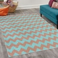 thumbnail image 2 of Chevron Decorative Rug, Abstract Geometric Horizontal Repeated Zigzag Wavy Angular Stripes Pattern, Quality Carpet for Bedroom Dorm and Living Room, 6 Sizes, Pale Rust, by Ambesonne, 2 of 4