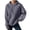 Dark Gray, variant on 2025 Spring Hoodie Beige Hoodie Long Sleeves V-Neck Sweater Cardigan Solid Color Cute Sweater Casual Wear Hoodie(3XL)