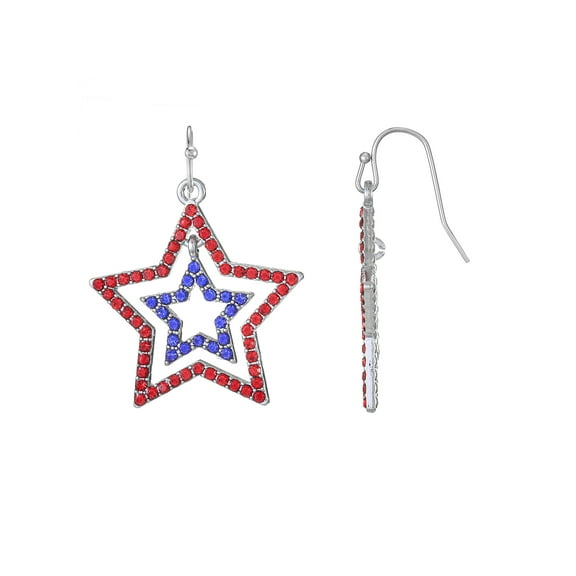 Way to Celebrate Americana Rhinestone Star Earring, 1 Pair
