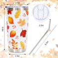 thumbnail image 2 of Fall Tumbler with Lid and Straw Maple Leaf Stainless Steel Cup 20oz Watercolor Orange Leaves Tumbler Cup Autumn Travel Coffee Mug for Fall Harvest Thanksgiving Decor Gift Supplies, 2 of 6