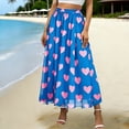 thumbnail image 2 of Faldas de Mujer Midi Moda de Gasa Impresa Midi Falda para las Mujeres, Falda de Verano Casual con Ajuste Cómodo Suelto, 2 of 7