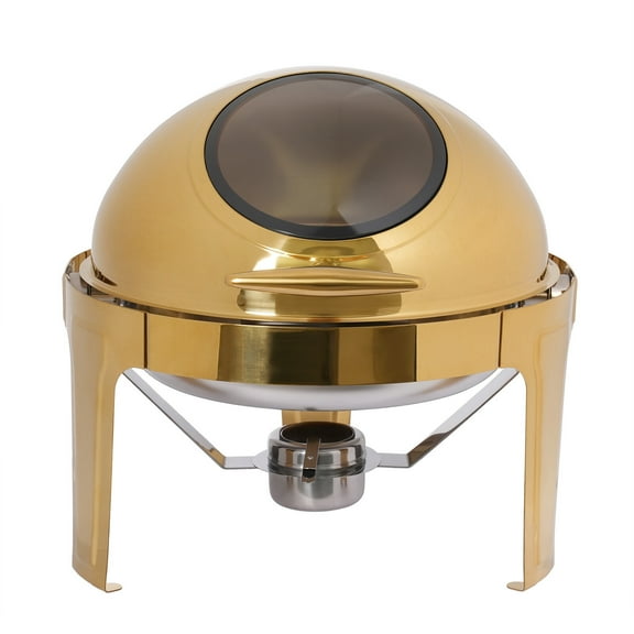 8L/8.45qt Round Chafing Dish Stainless Steel Chafer Buffet Catering Warmer Set