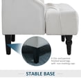 thumbnail image 3 of HomCom Wingback Chair, Beige, 3 of 9
