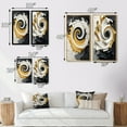 thumbnail image 4 of Designart "Textured Gold Spiral Liquid Magic" Abstract Spirals Framed Wall Art Set Of 2 - Transitional Gold Gallery Wall Frame Set For Home Decor, 4 of 6