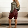 thumbnail image 3 of WAYUTE Women's Shorts Trendy Loose Boho Palazzo Shorts Elastic Waisted Baggy Formal Bussiness Durable for Summer Daily Wear, 3 of 4