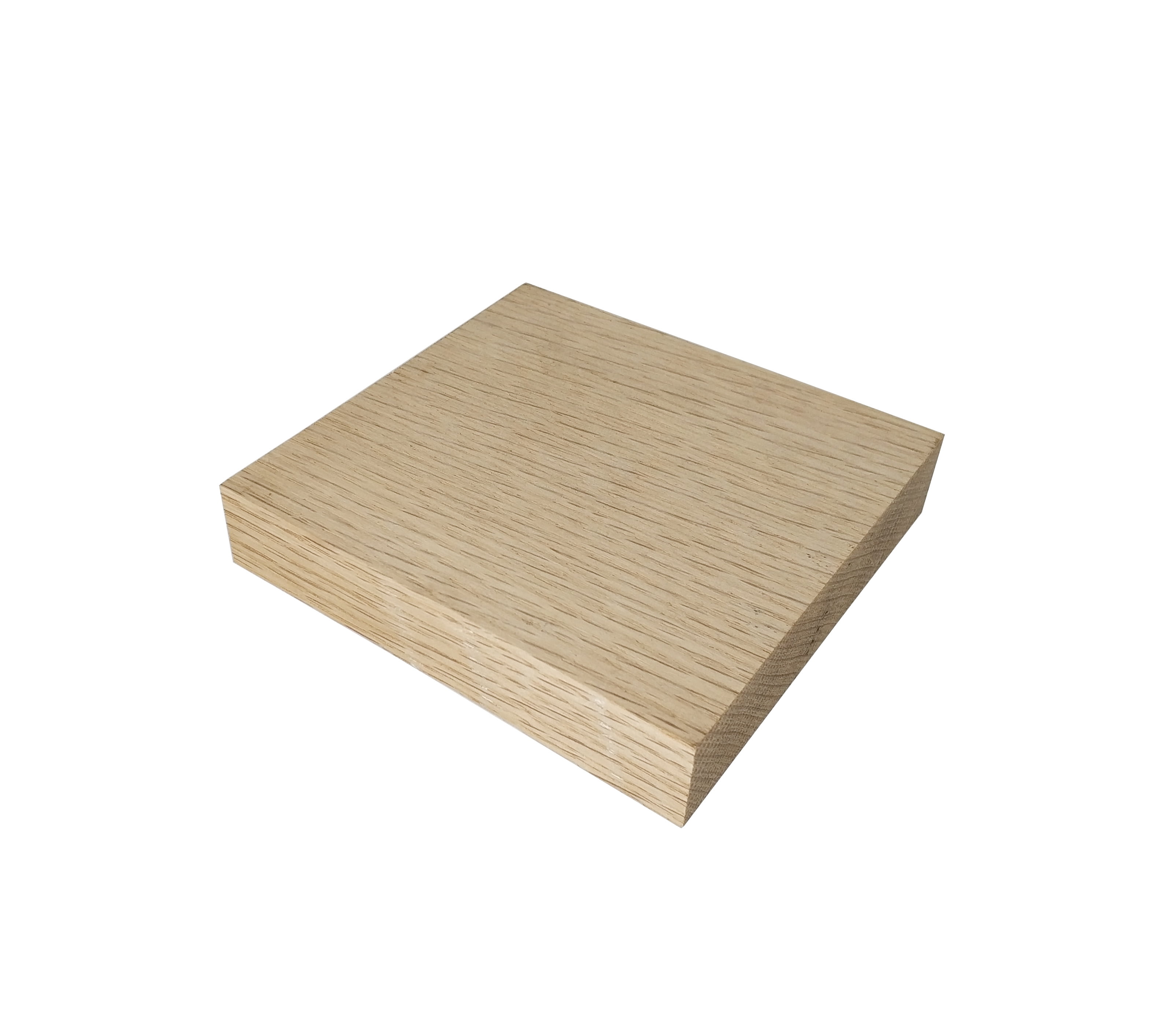 FixtureDisplays® 4x4x0.8' Oak Square Raw Lightly Sanded Paperweight Riser Platform Art and Craft 21676-1