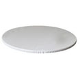thumbnail image 1 of Abbracc Table Cover Polyester Round Tablecloth 120cm/48inch Dia for Party BBQ White 120cm Max, 1 of 9