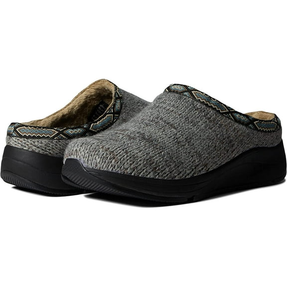 Drew Relax Men Slippers In Grey Woven