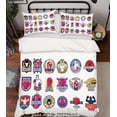 thumbnail image 1 of 3D White Medal Pattern Quilt Cover Set Bedding Set Pillowcases 25, 1 of 2