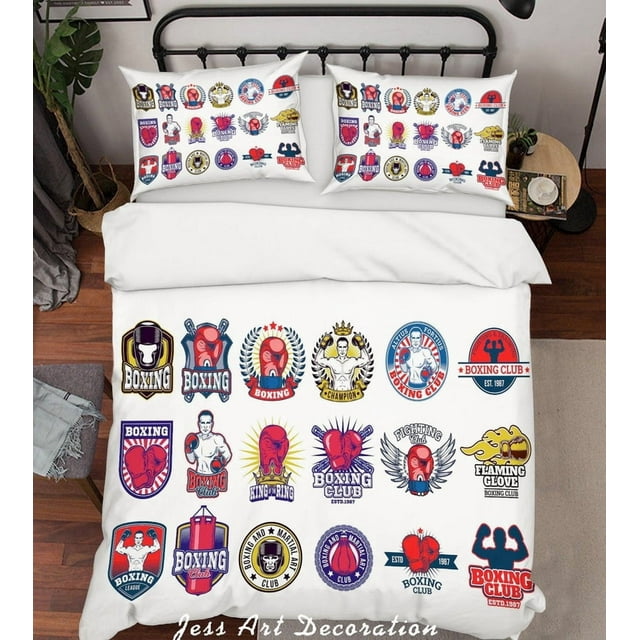 3D White Medal Pattern Quilt Cover Set Bedding Set Pillowcases 25
