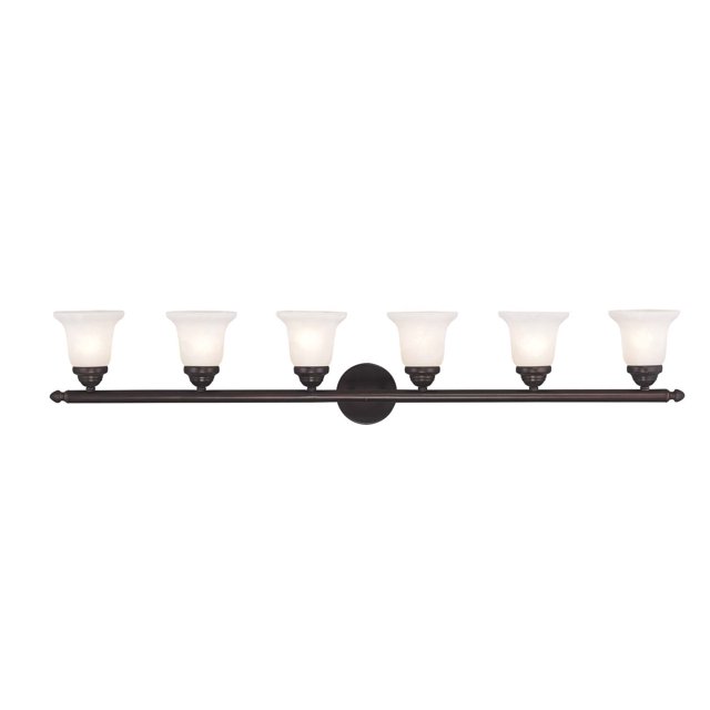 Livex Lighting 1066-07 Neptune 6 Light 48 inch Bronze Bath Vanity Wall Light