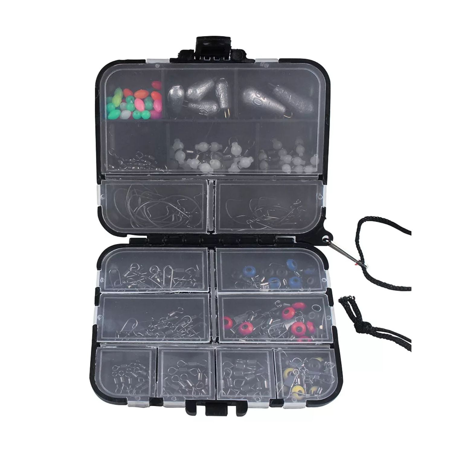 Kit 177 Accesorios Pesca Con Caja Aparejos