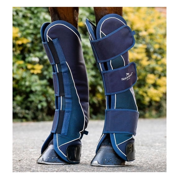 HORSEWARE IRELAND Horseware Signature Travel Boots, Color: Navy, Size: Cob (DDHTM0-B000-CO)