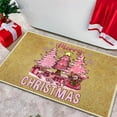 thumbnail image 5 of RLESO Christmas Tree Welcome Mat Pink Merry Christmas Doormat Fun Holiday Welcome Mat Seasonal Porch Decor Holiday Front Door Entry 40X60Cm Christmas Porch Mat, 5 of 7