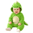 thumbnail image 3 of Leey-World Newborn Infant Baby Boy Girl Clothes Unisex Baby Animal Homewear Infant Flannel Hooded Halloween/Christmas Romper Sleepwear, 3 of 9