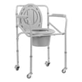 thumbnail image 1 of Silla cómodo con ruedas y freno plegable , Para Baño o Ducha, 1 of 5