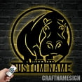 thumbnail image 3 of Craftnamesign Custom Hippo Metal Wall Art LED Light, Custom Hippo Name Sign, Hippopotamus Sign, 3 of 5