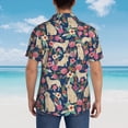 thumbnail image 7 of Boxer Dogs Rose Flower Floral Men'S 3d Print Casual Button Down Shirts, Novelty Hawaiian Short Sleeves 2xl, 7 of 7